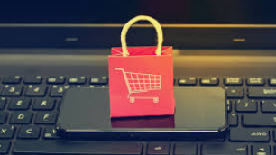 a small shipping bag on the phone