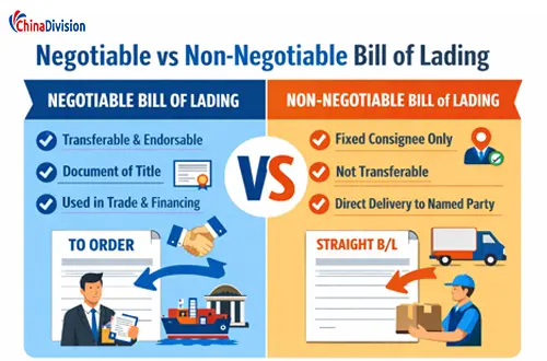 Negotiable vs Non-Negotiable Bill of Lading