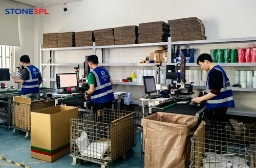 RF Scanners in Warehouse